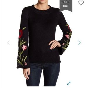 Romeo and Juliet bell sleeve black sweater